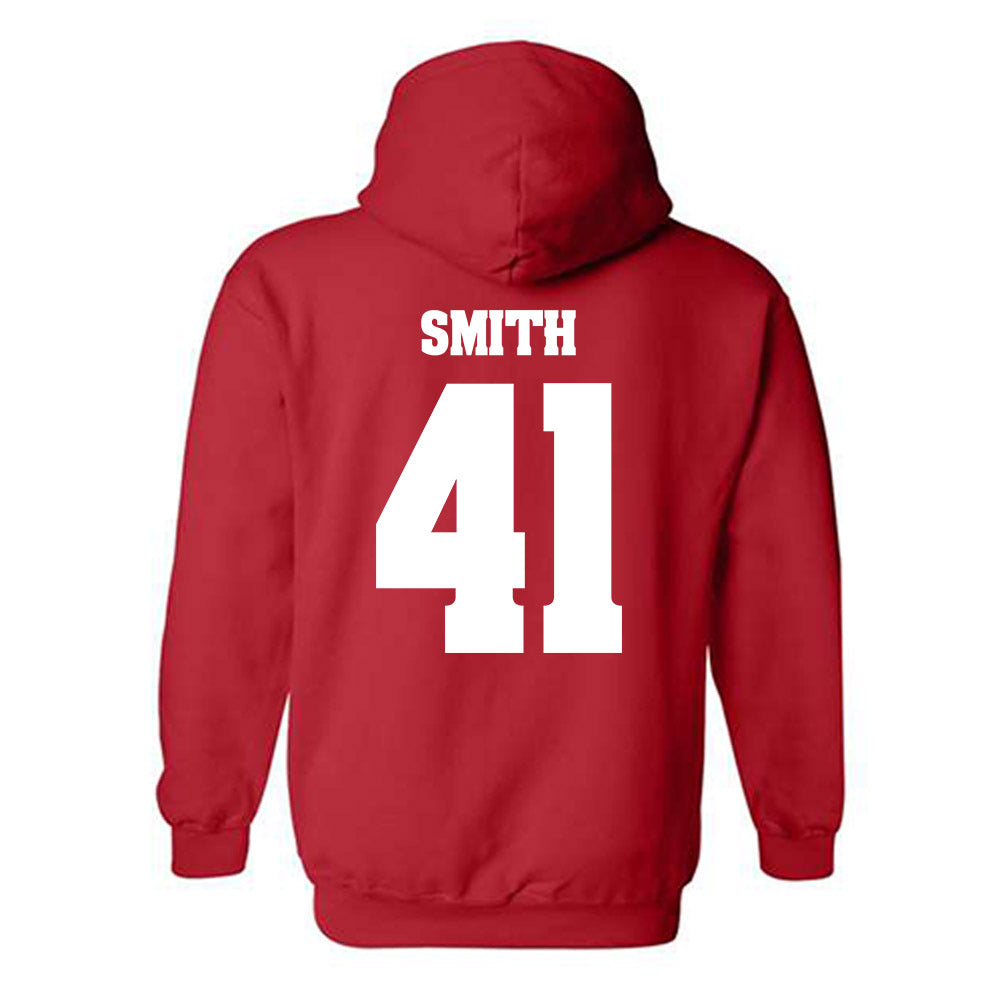 Wisconsin - NCAA Football : McCoy Smith - Classic Shersey Hooded Sweatshirt-1