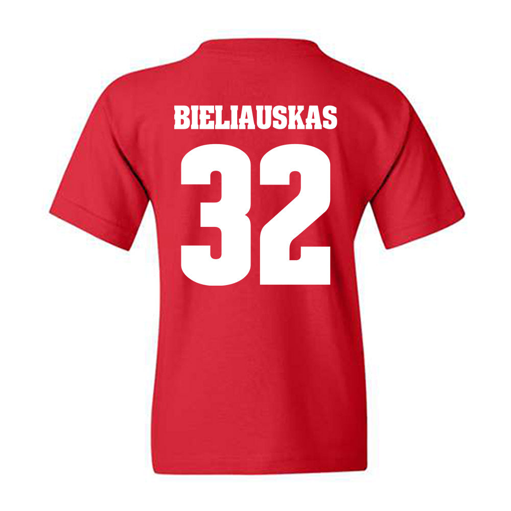Wisconsin - NCAA Men's Basketball : Aleksas Bieliauskas - Classic Shersey Youth T-Shirt-1