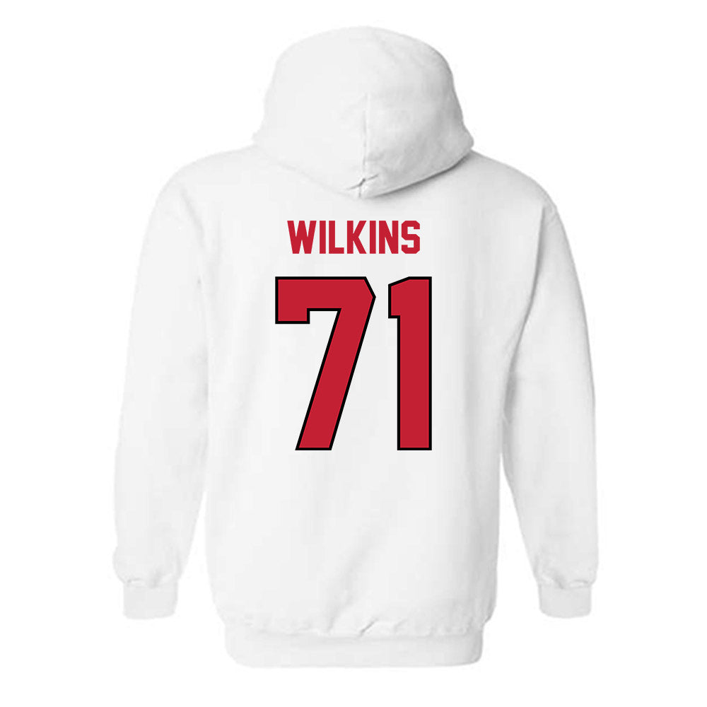 Wisconsin - NCAA Football : Pj Wilkins - Classic Shersey Hooded Sweatshirt-1