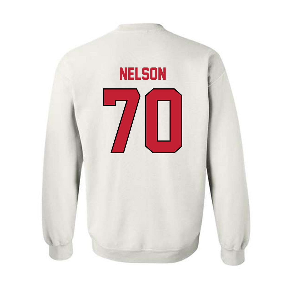 Wisconsin - NCAA Football : Barrett Nelson - Classic Shersey Crewneck Sweatshirt-1