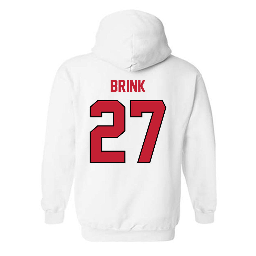 Wisconsin - NCAA Men's Ice Hockey : Finn Brink - Classic Shersey Hooded Sweatshirt-1