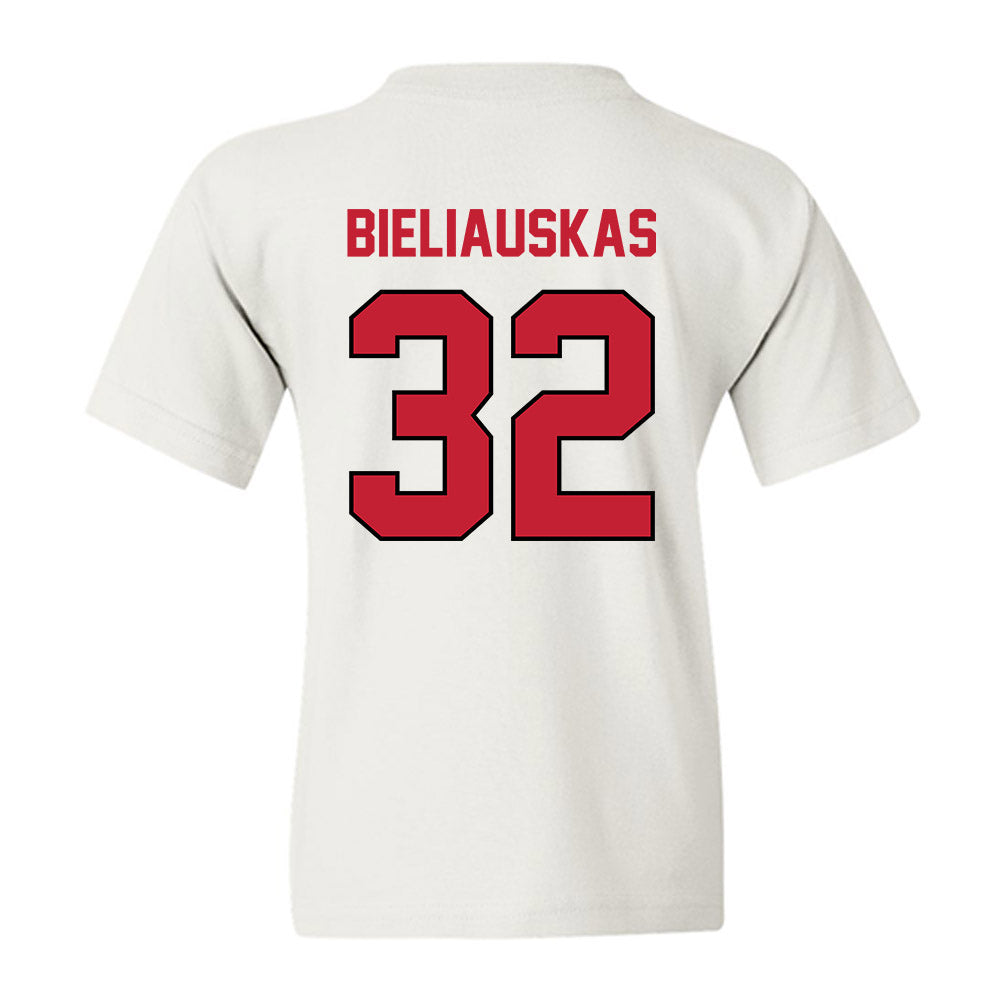 Wisconsin - NCAA Men's Basketball : Aleksas Bieliauskas - Classic Shersey Youth T-Shirt-1