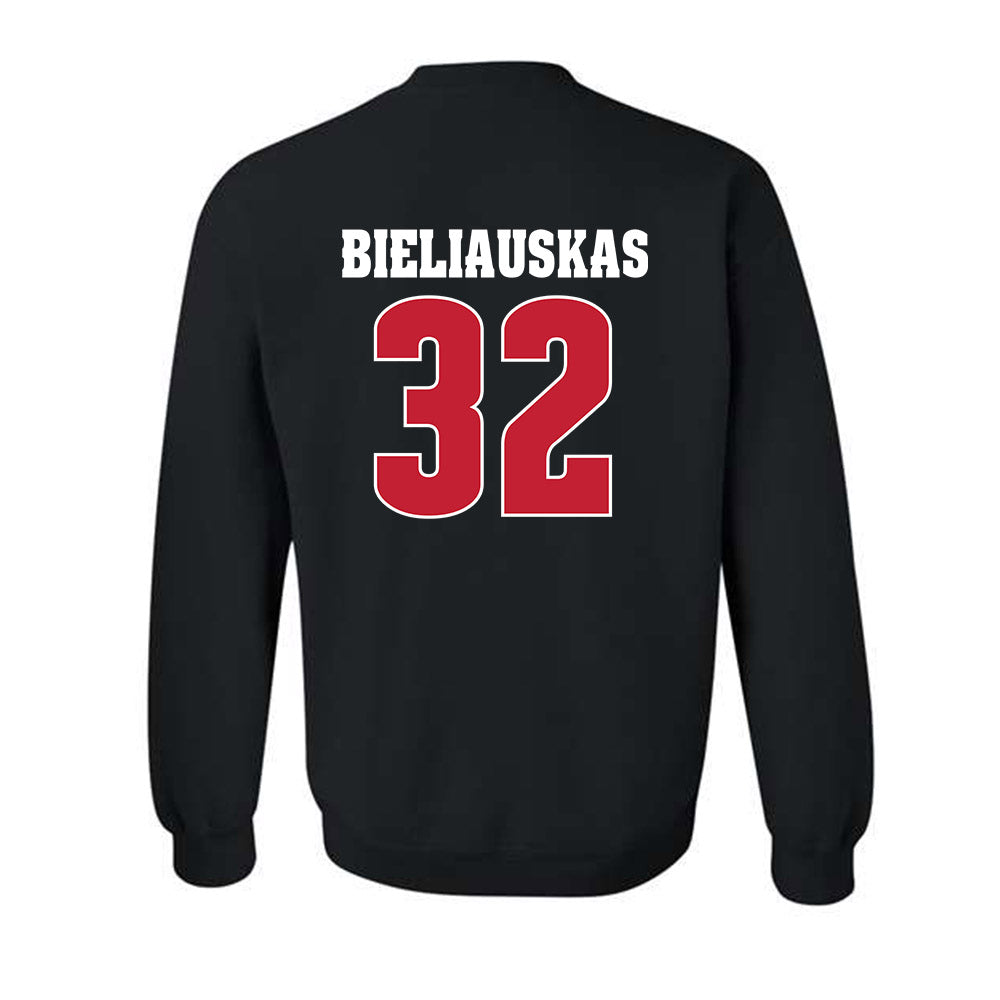 Wisconsin - NCAA Men's Basketball : Aleksas Bieliauskas - Classic Shersey Crewneck Sweatshirt-1