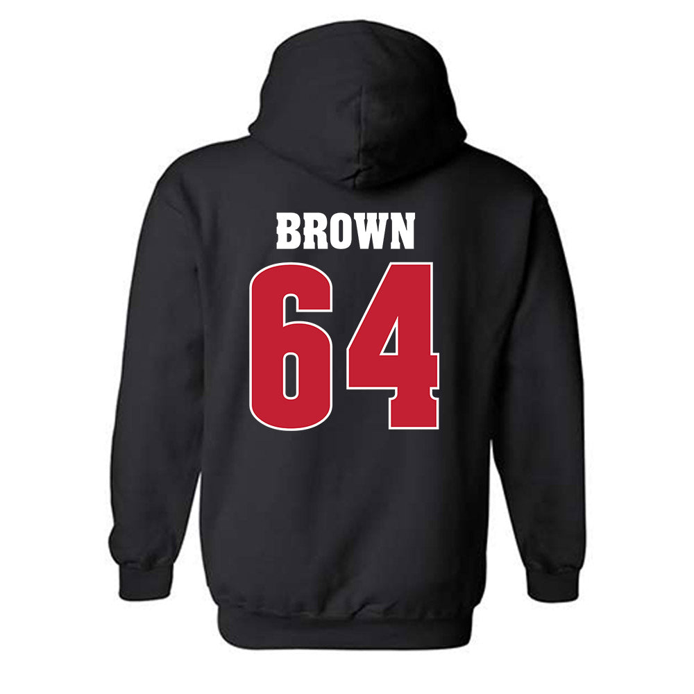 Wisconsin - NCAA Football : Evan Brown - Classic Shersey Hooded Sweatshirt-1