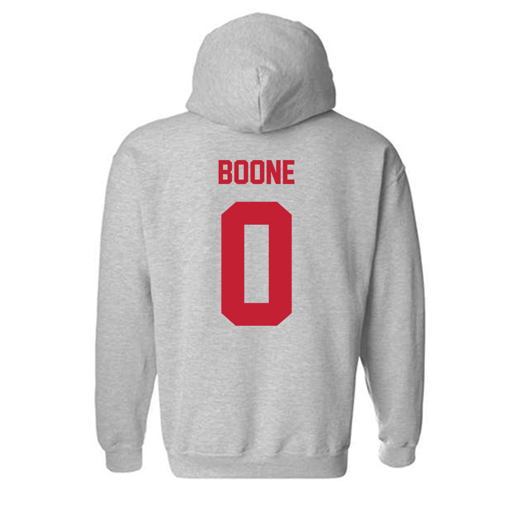 Wisconsin - NCAA Football : Justus Boone - Classic Shersey Hooded Sweatshirt-1