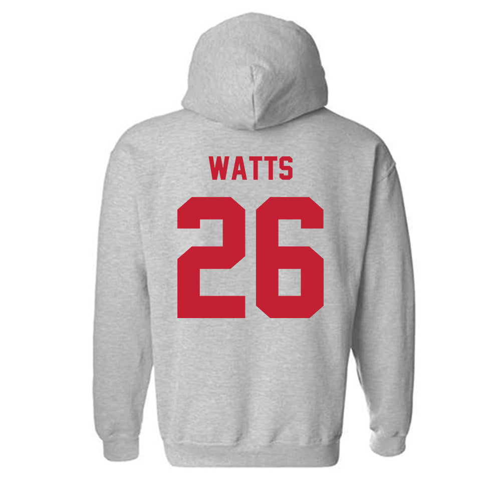Wisconsin - NCAA Football : Kahni Watts - Classic Shersey Hooded Sweatshirt-1