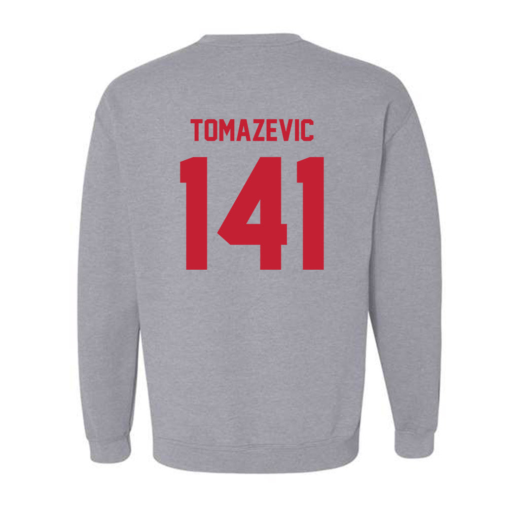 Wisconsin - NCAA Wrestling : Peter Tomazevic - Classic Shersey Crewneck Sweatshirt-1