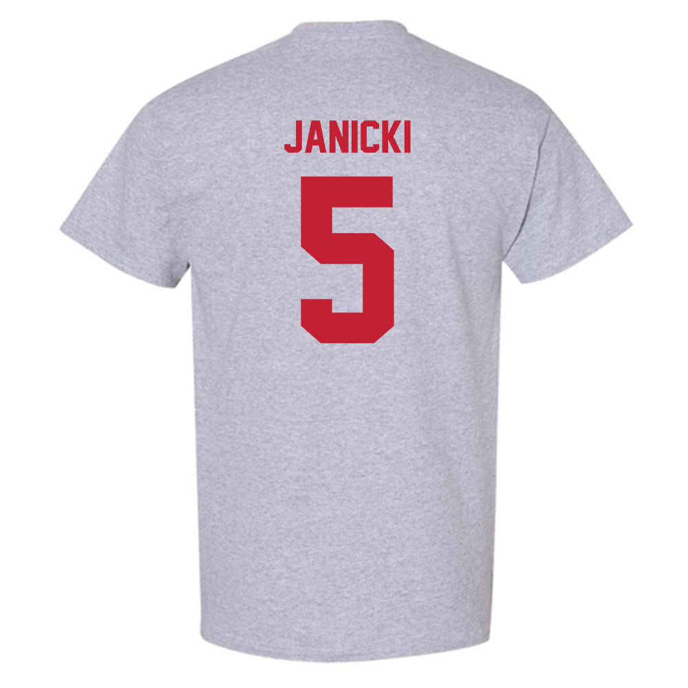 Wisconsin - NCAA Men's Basketball : Jack Janicki - Classic Shersey T-Shirt-1