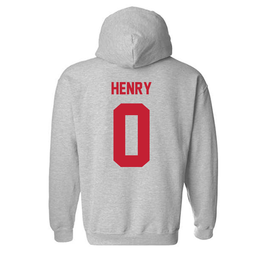 Wisconsin - NCAA Football : Tyrell Henry - Classic Shersey Hooded Sweatshirt-1