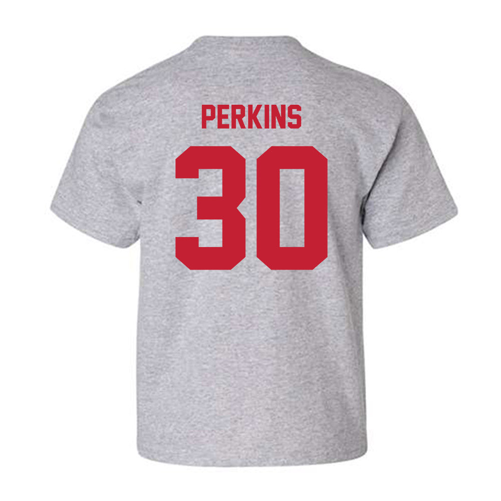 Wisconsin - NCAA Football : Charles Perkins - Classic Shersey Youth T-Shirt-1