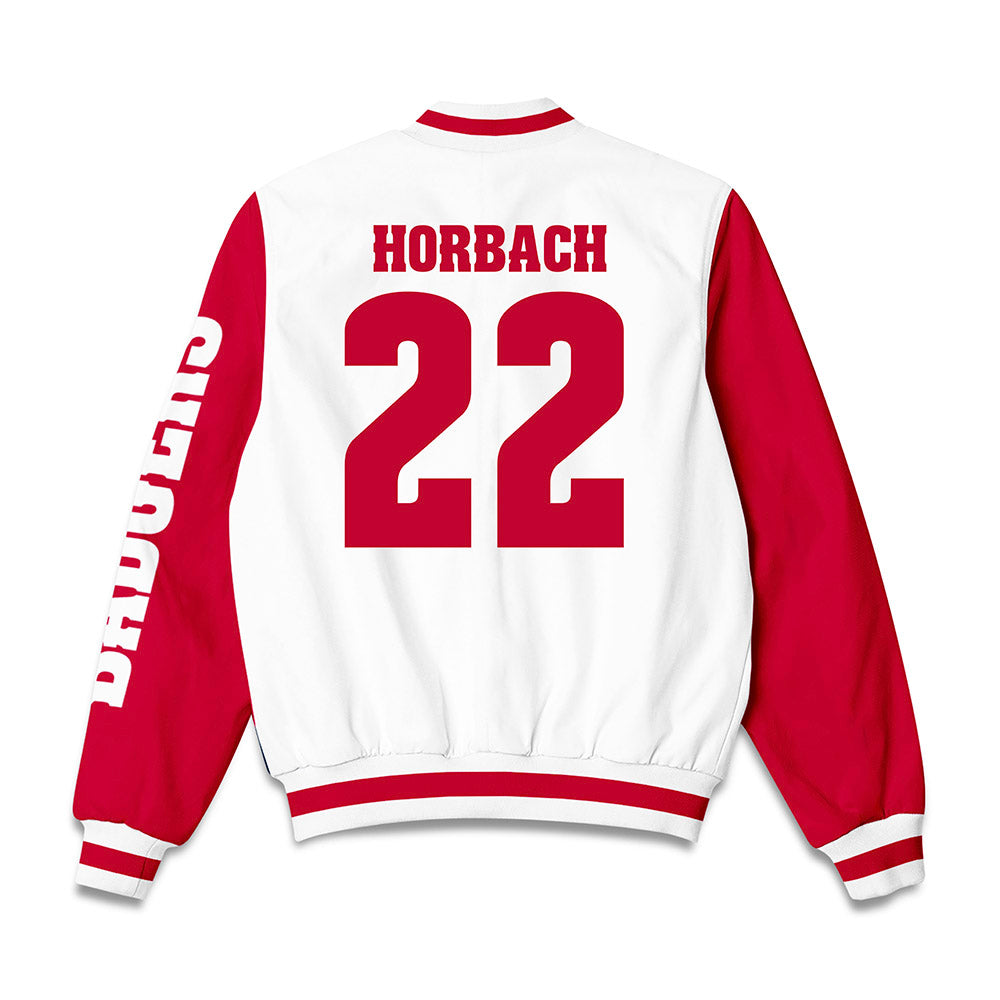 Wisconsin - NCAA Men's Ice Hockey : Jack Horbach - Bomber Jacket-1