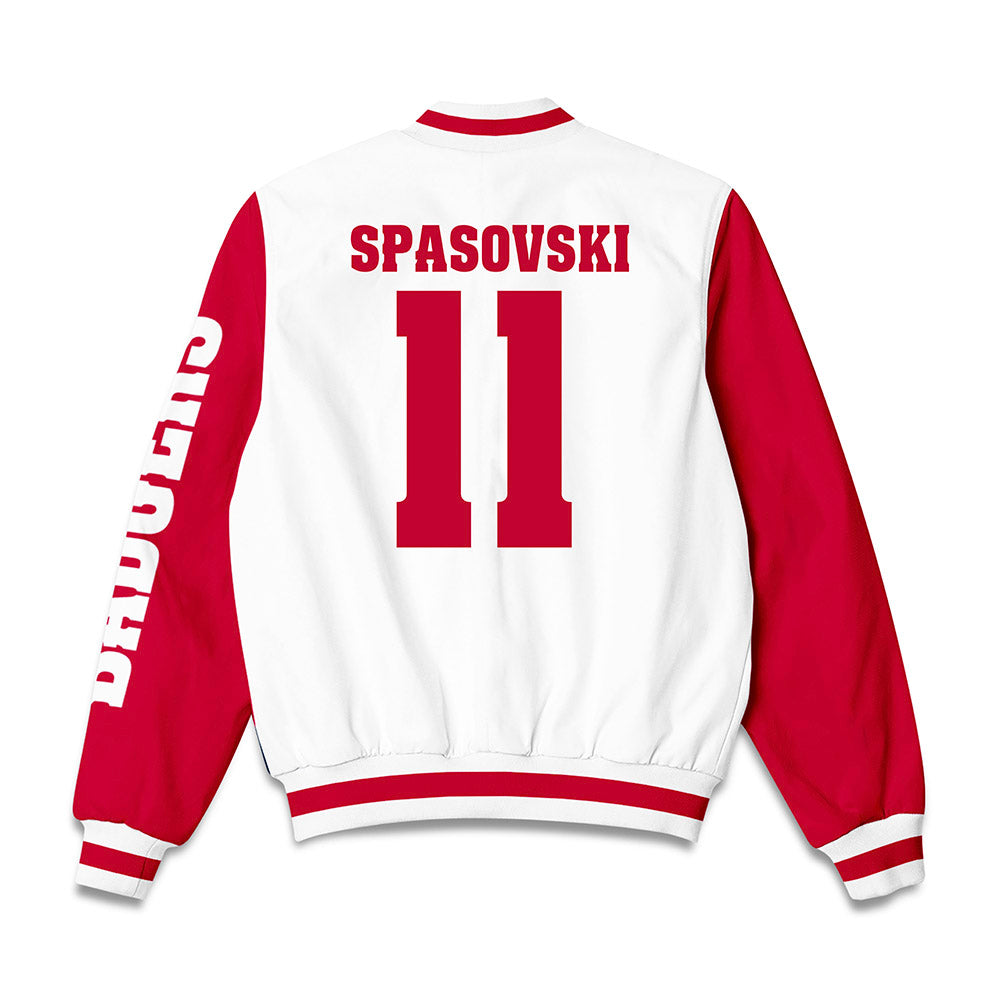 Wisconsin - NCAA Women's Basketball : Jovana Spasovski - Bomber Jacket-1