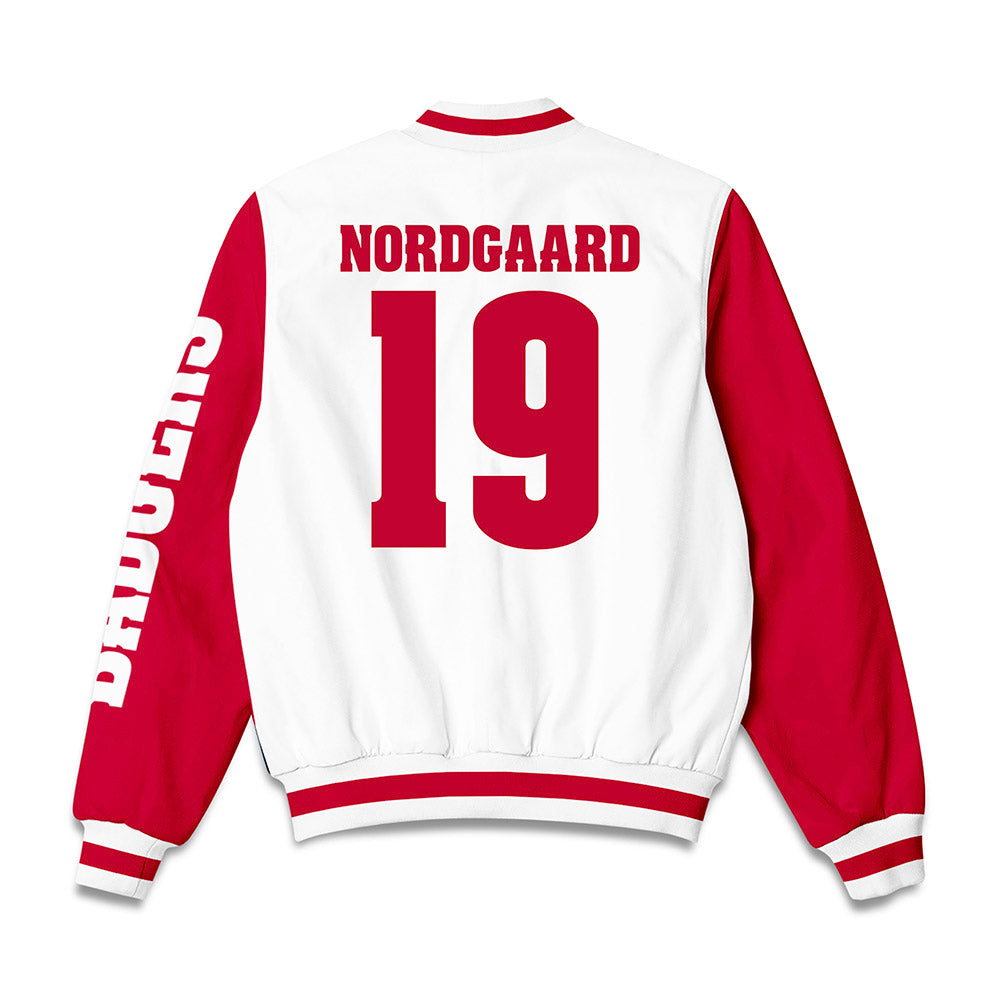 Wisconsin - NCAA Football : Langdon Nordgaard - Bomber Jacket-1