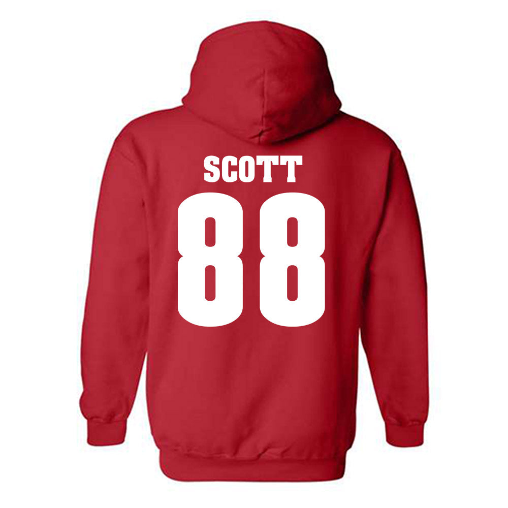 Wisconsin - NCAA Women's Volleyball : Kymora Scott - Classic Shersey Hooded Sweatshirt-1