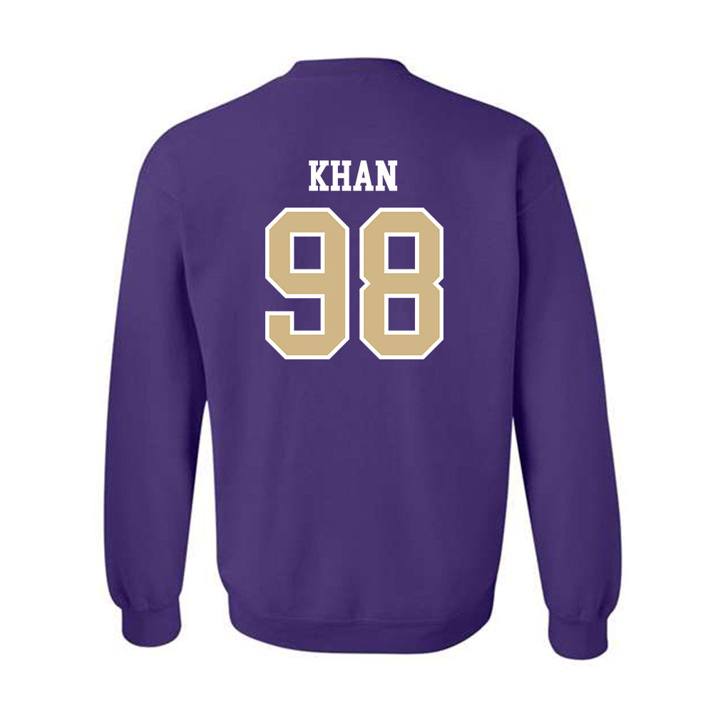 Washington - NCAA Football : Omar Khan - Sports Shersey Crewneck Sweatshirt-1