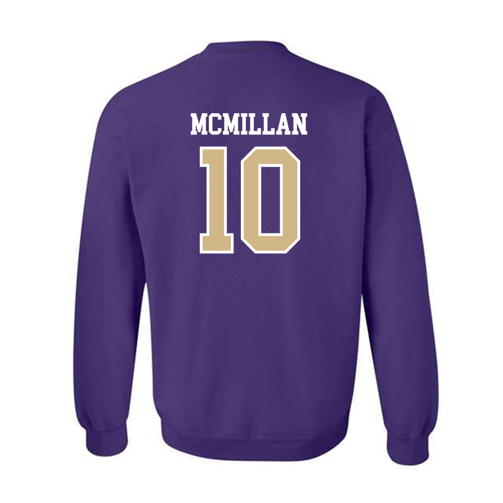Washington - NCAA Football : Treston McMillan - Sports Shersey Crewneck Sweatshirt-1