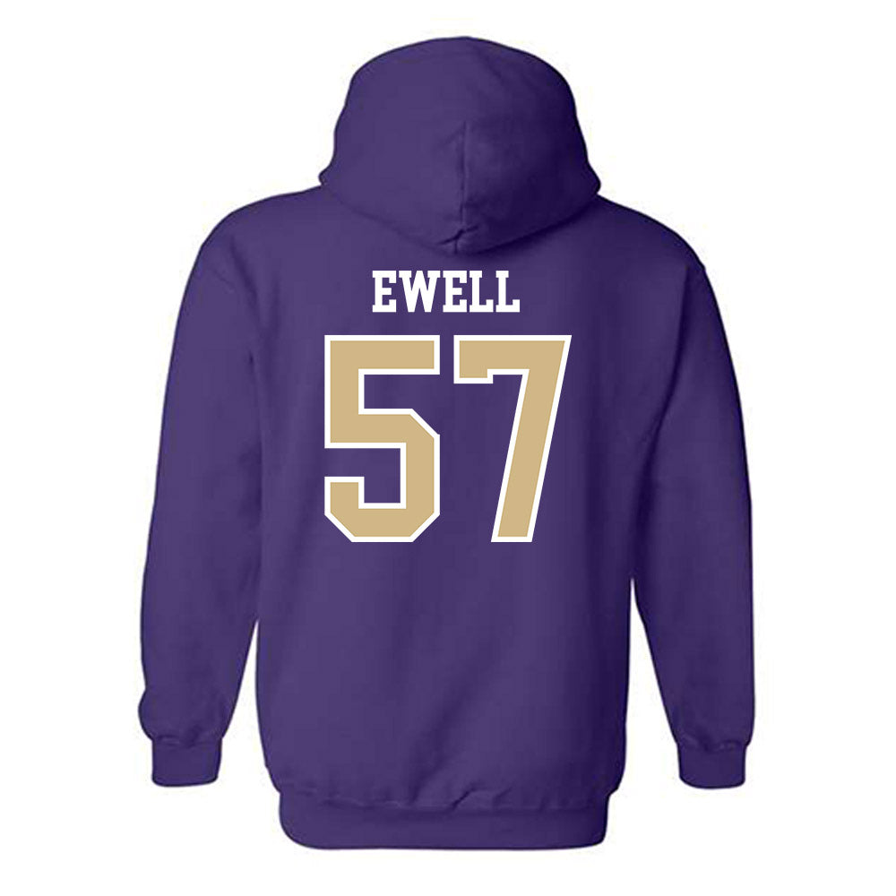 Washington - NCAA Football : Jesse Ewell - Sports Shersey Hooded Sweatshirt-1