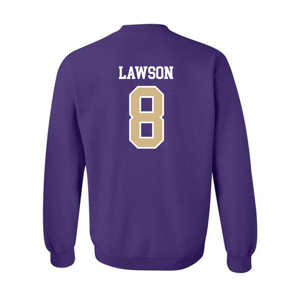 Washington - NCAA Football : Chris Lawson - Sports Shersey Crewneck Sweatshirt-1