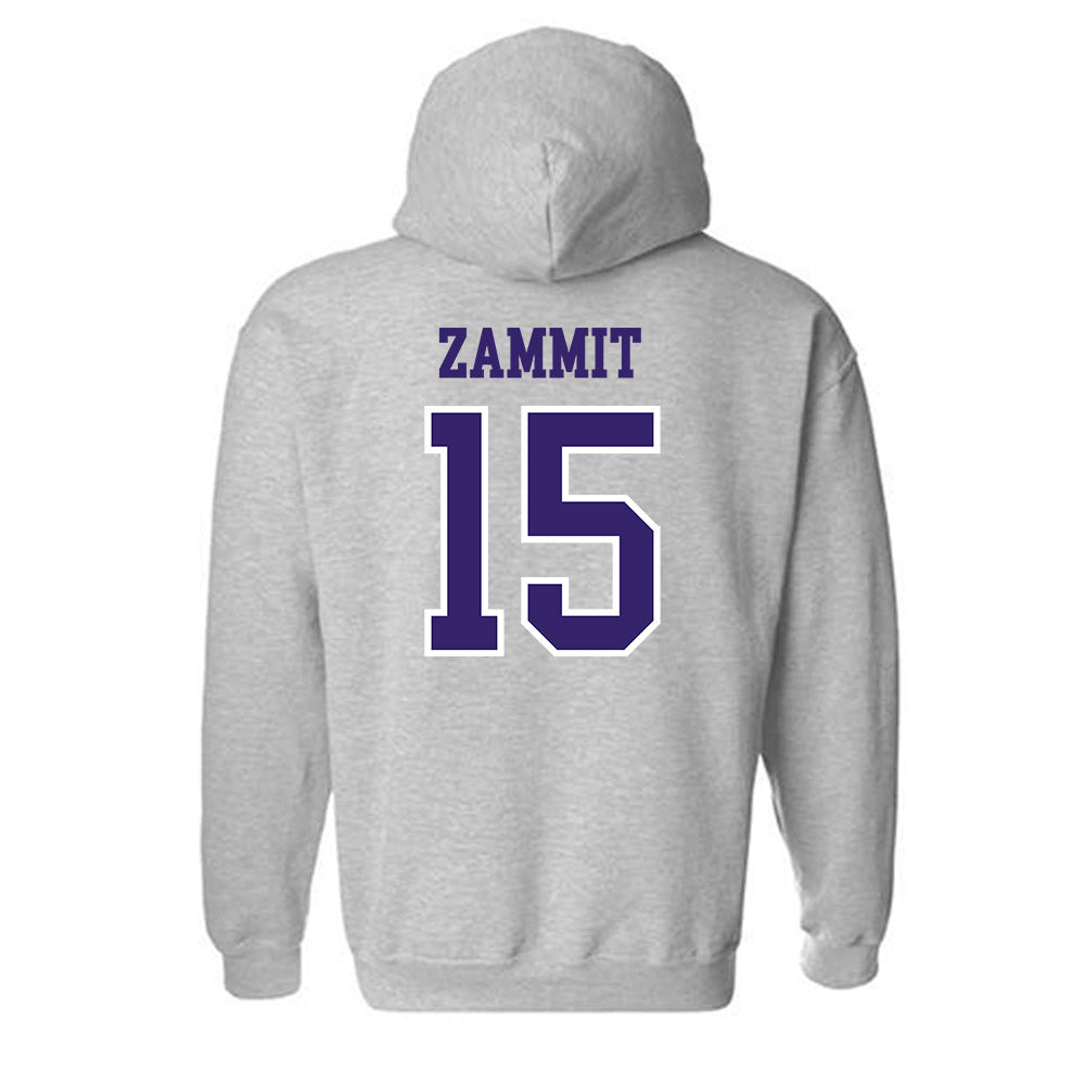 Washington - NCAA Football : Derek Zammit - Sports Shersey Hooded Sweatshirt-1