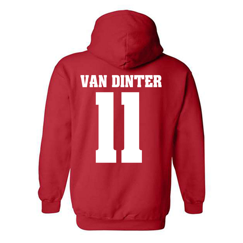 Wisconsin - NCAA Football : Carson Van Dinter - Sports Shersey Hooded Sweatshirt-1