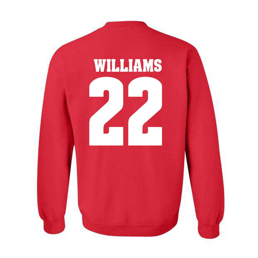 Wisconsin - NCAA Football : jaylen williams - Sports Shersey Crewneck Sweatshirt-1