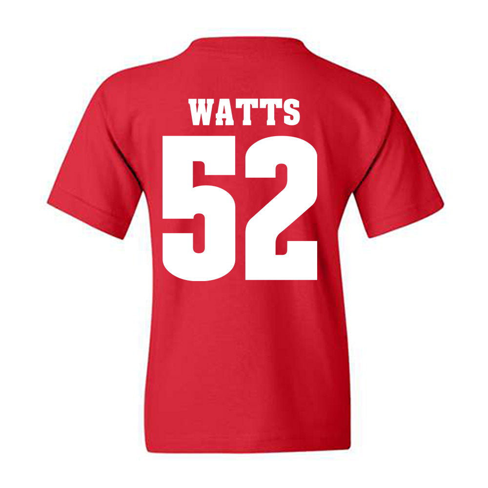 Wisconsin - NCAA Football : Hardy Watts - Sports Shersey Youth T-Shirt-1