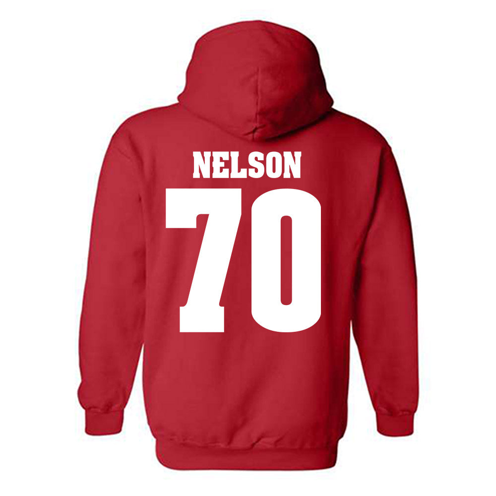 Wisconsin - NCAA Football : Barrett Nelson - Sports Shersey Hooded Sweatshirt-1