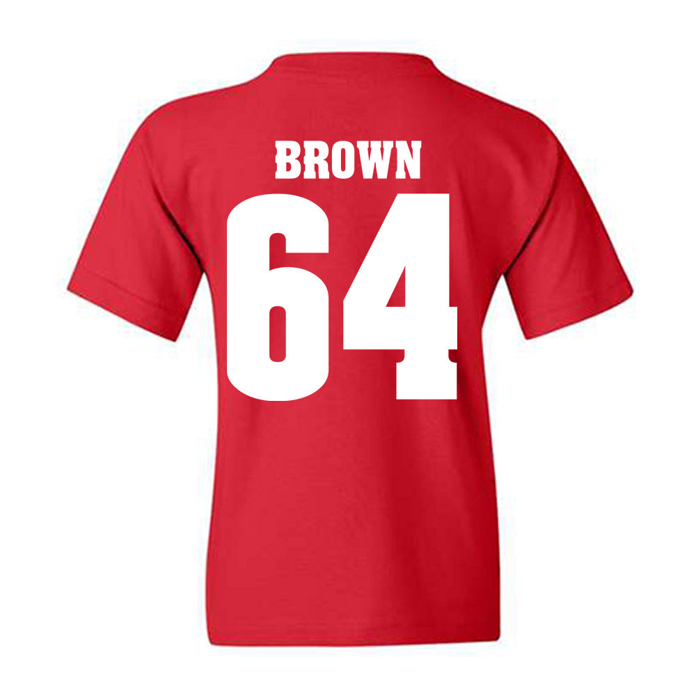 Wisconsin - NCAA Football : Evan Brown - Sports Shersey Youth T-Shirt-1