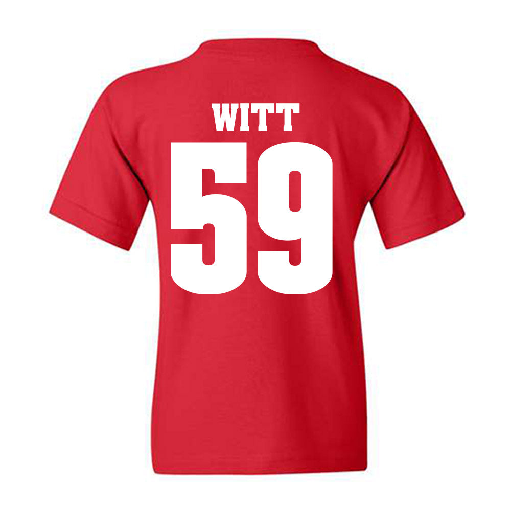 Wisconsin - NCAA Football : Aaron Witt - Sports Shersey Youth T-Shirt-1