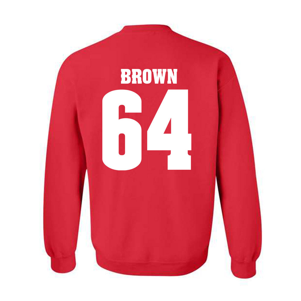 Wisconsin - NCAA Football : Evan Brown - Sports Shersey Crewneck Sweatshirt-1