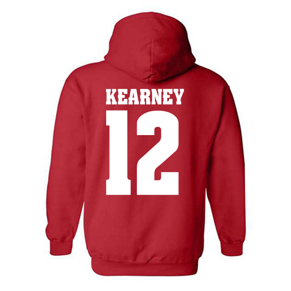 Wisconsin - NCAA Football : Zion Kearney - Sports Shersey Hooded Sweatshirt-1