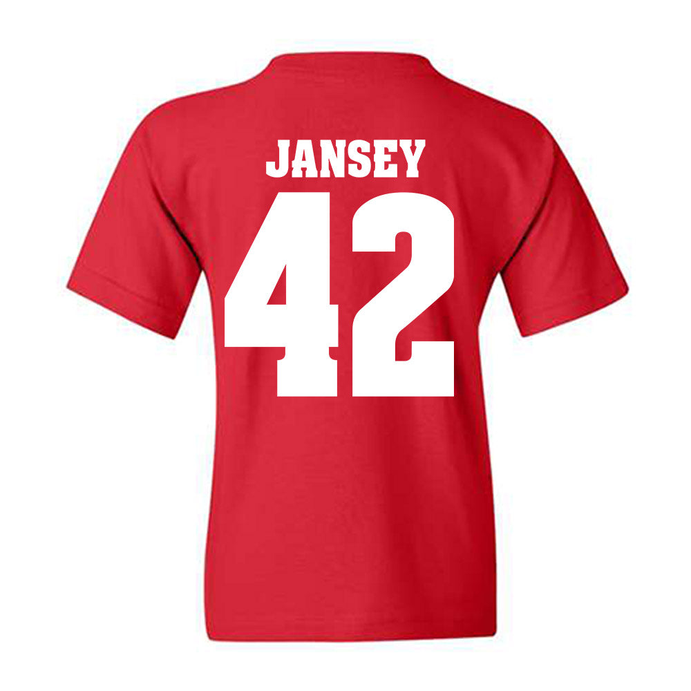 Wisconsin - NCAA Football : Tyler Jansey - Sports Shersey Youth T-Shirt-1