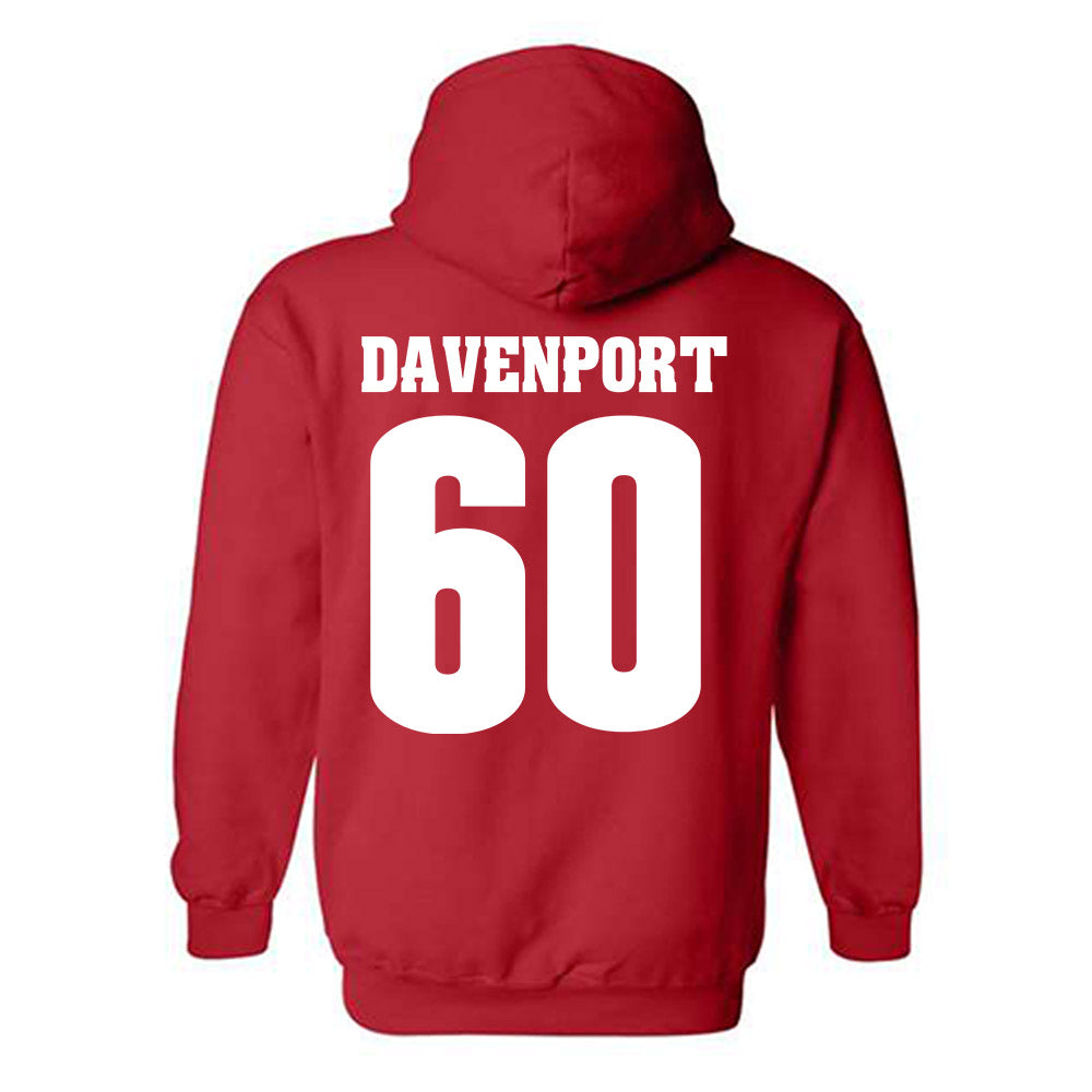 Wisconsin - NCAA Football : Nolan Davenport - Sports Shersey Hooded Sweatshirt-1