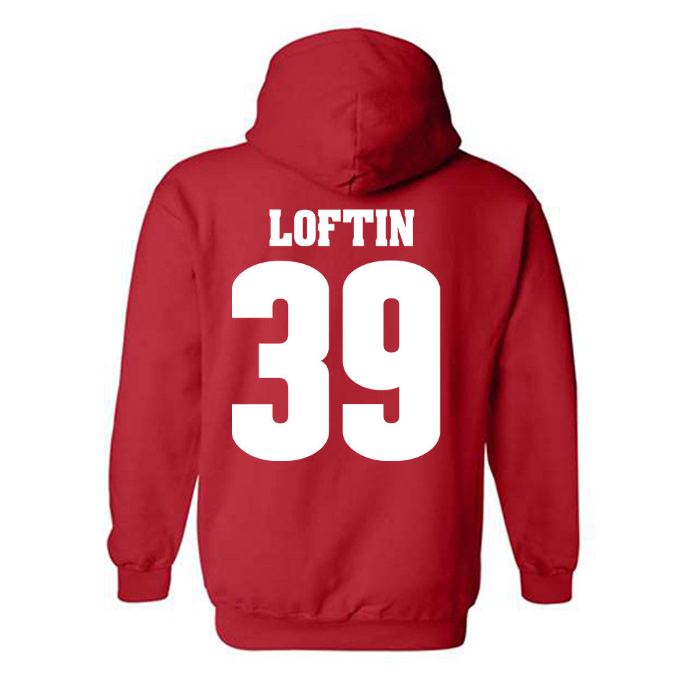 Wisconsin - NCAA Football : Jayden Loftin - Sports Shersey Hooded Sweatshirt-1