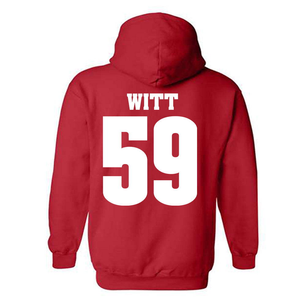 Wisconsin - NCAA Football : Aaron Witt - Sports Shersey Hooded Sweatshirt-1