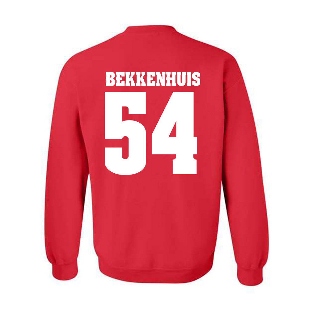 Wisconsin - NCAA Football : Brady Bekkenhuis - Sports Shersey Crewneck Sweatshirt-1
