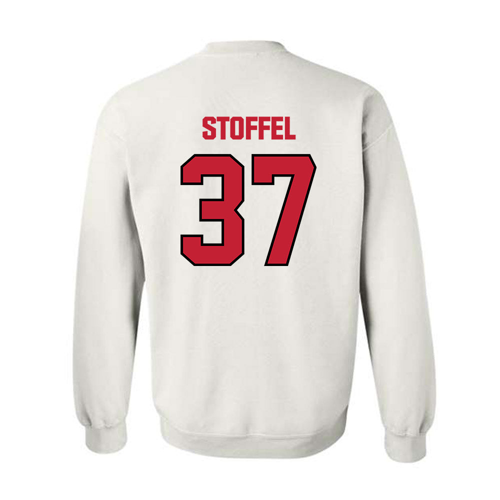 Wisconsin - NCAA Football : Treve Stoffel - Sports Shersey Crewneck Sweatshirt-1