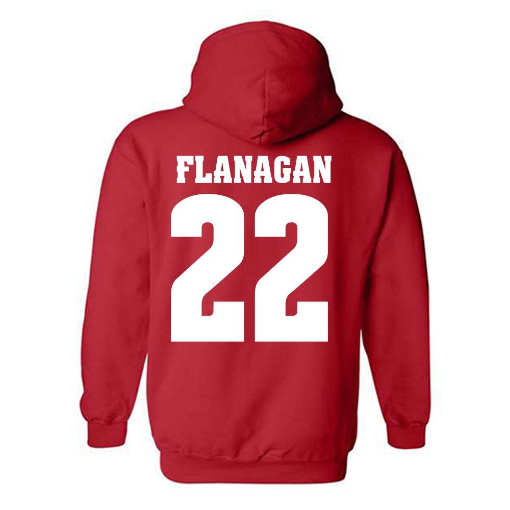 Wisconsin - NCAA Women's Volleyball : Audrey Flanagan - Sports Shersey Hooded Sweatshirt-1