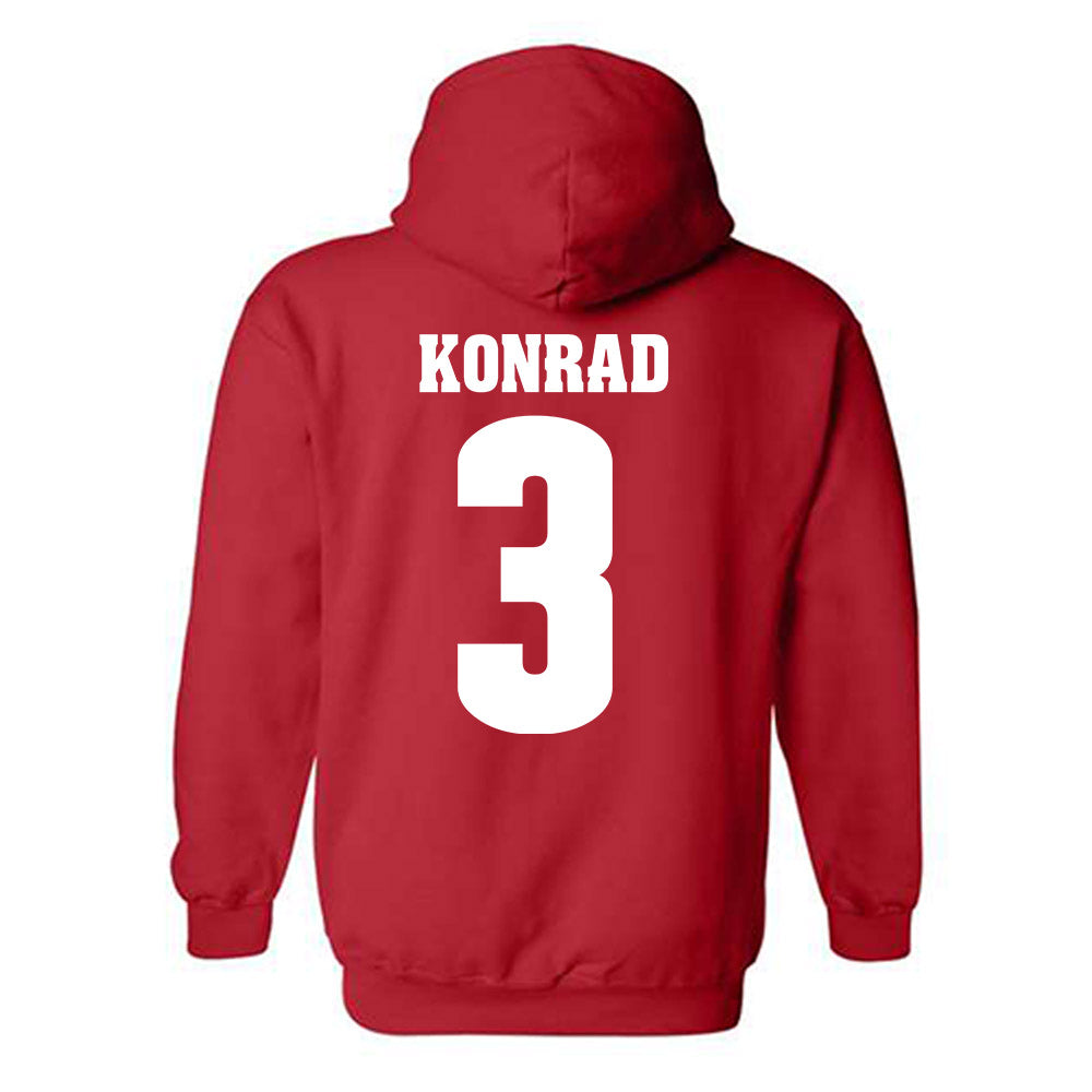 Wisconsin - NCAA Women's Volleyball : Alyssa Konrad - Sports Shersey Hooded Sweatshirt-1
