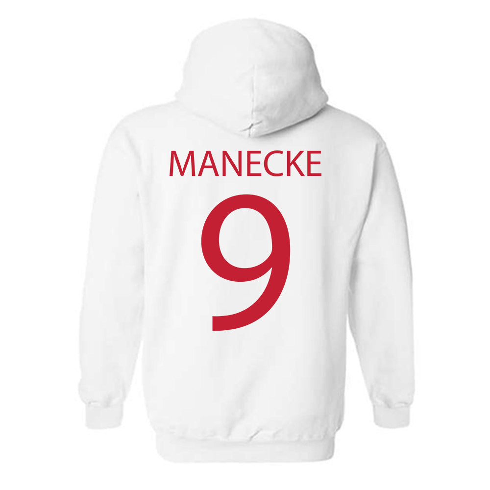 Wisconsin - NCAA Women's Volleyball : Jane Manecke - Sports Shersey Hooded Sweatshirt-1