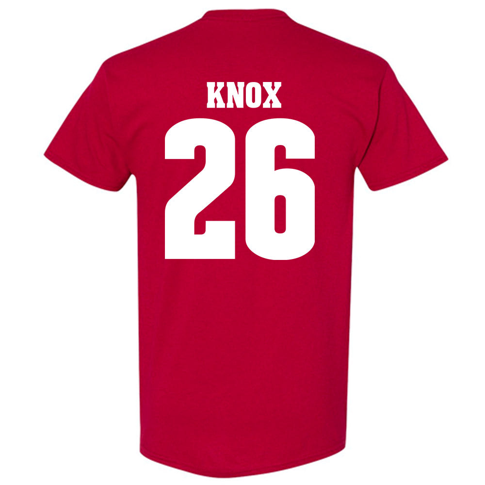Wisconsin - NCAA Men's Ice Hockey : Weston Knox - Sports Shersey T-Shirt-1