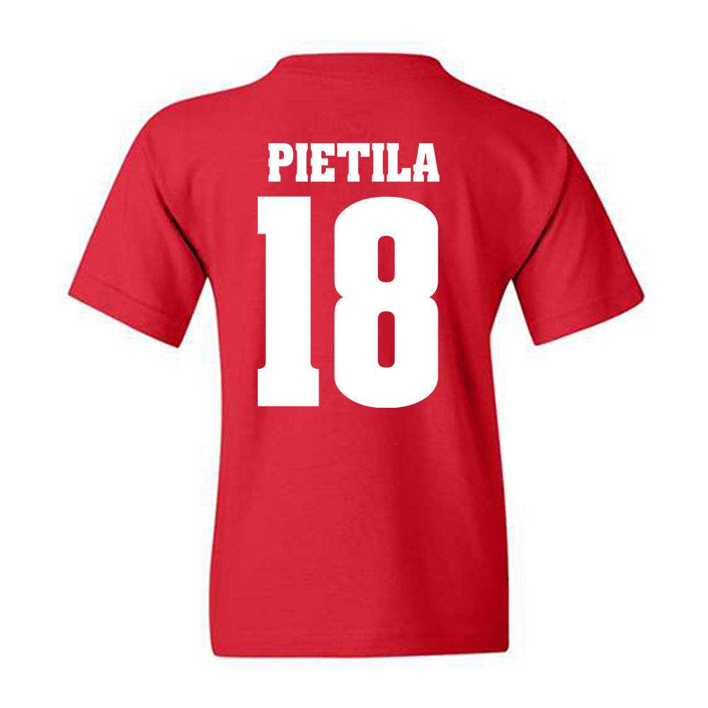 Wisconsin - NCAA Men's Ice Hockey : Adam Pietila - Sports Shersey Youth T-Shirt-1