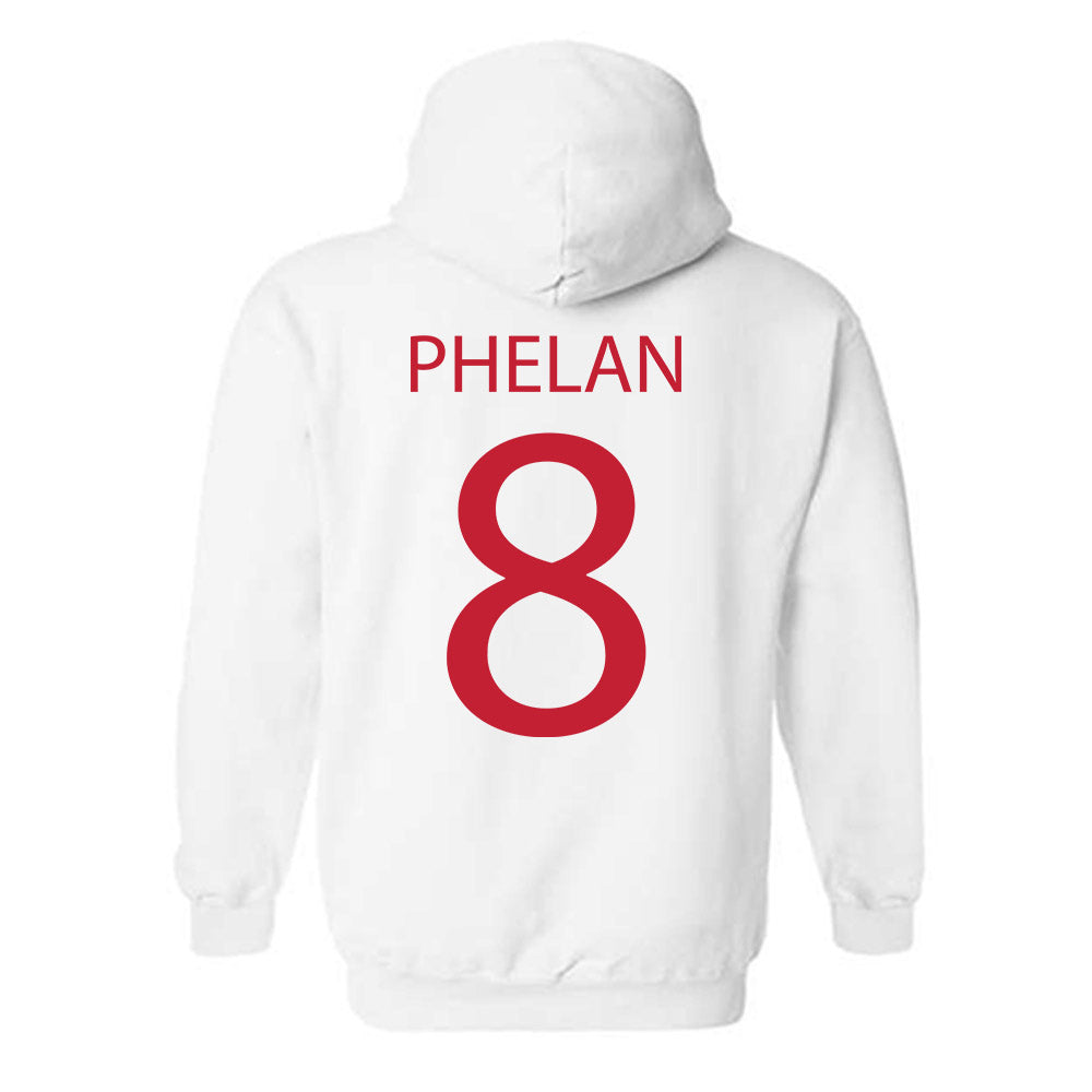 Wisconsin - NCAA Men's Ice Hockey : Jack Phelan - Sports Shersey Hooded Sweatshirt-1
