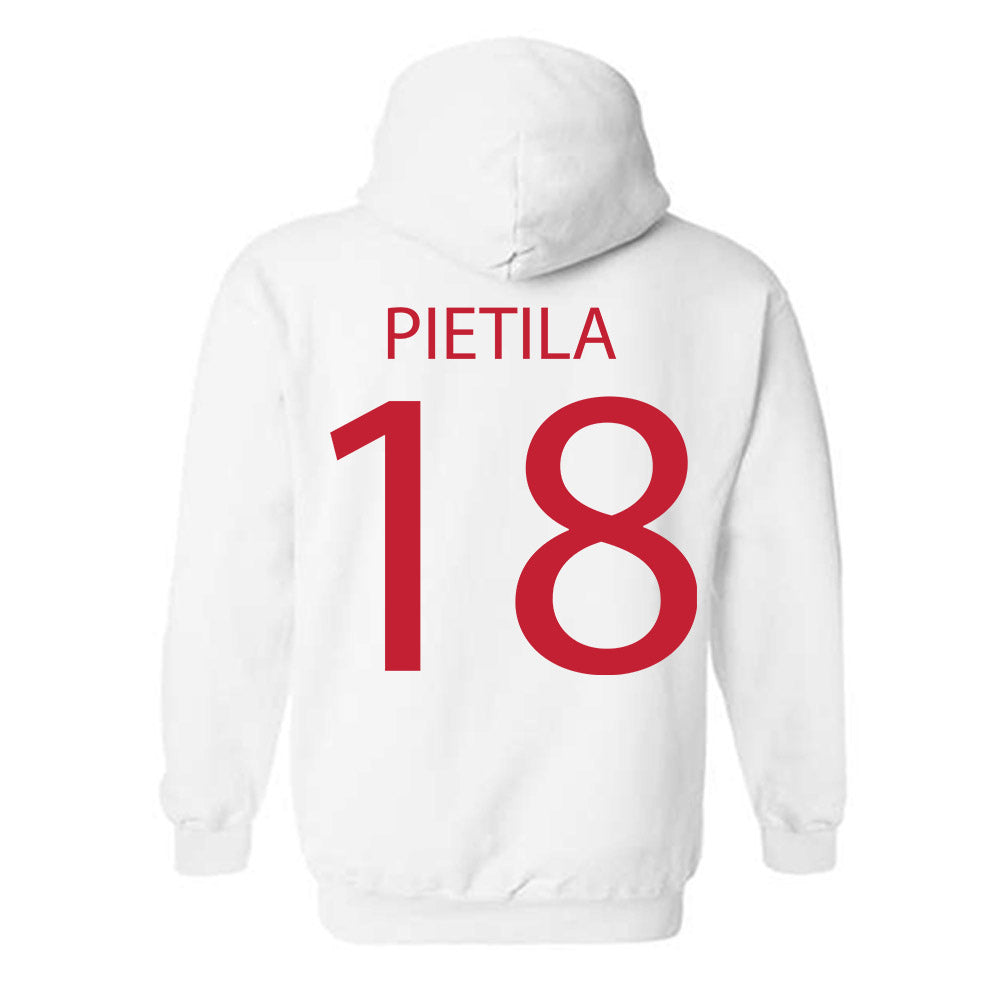 Wisconsin - NCAA Men's Ice Hockey : Adam Pietila - Sports Shersey Hooded Sweatshirt-1