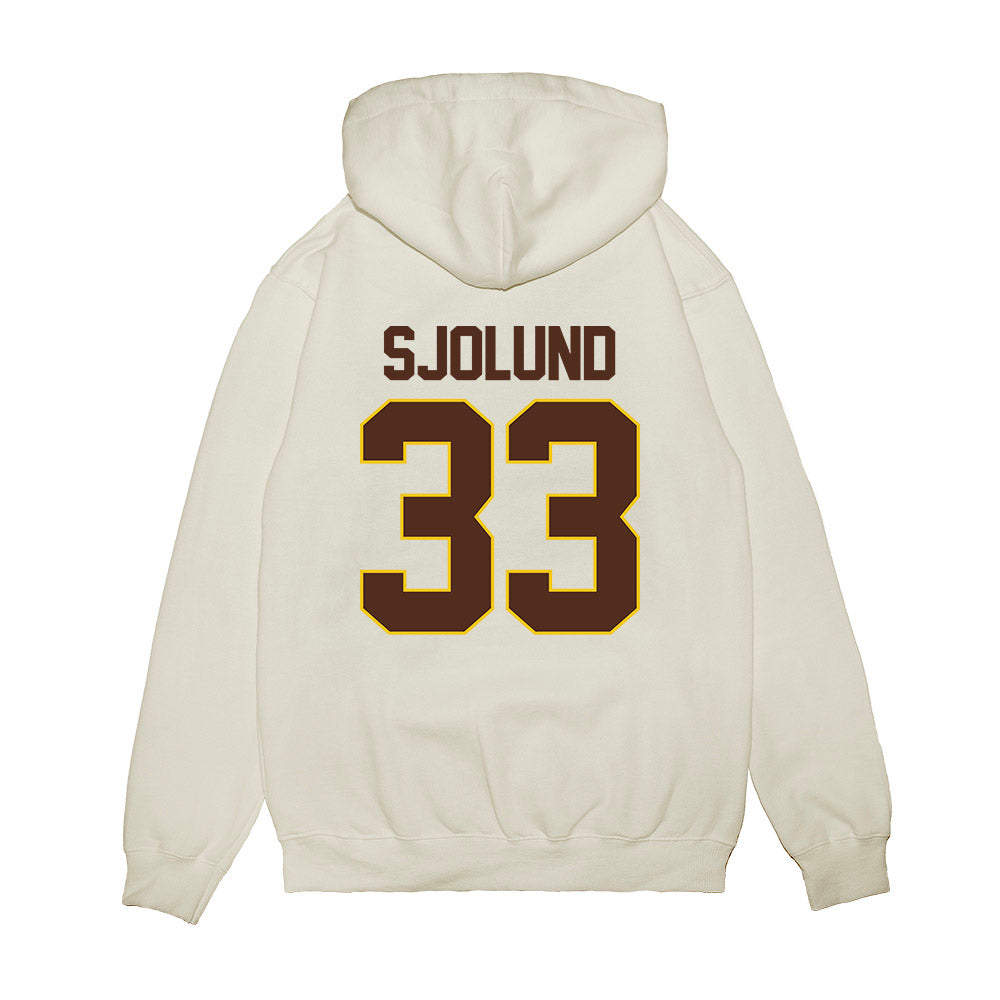 Western Michigan - NCAA Men's Ice Hockey : Samuel Sjolund - Premium Hooded Sweatshirt-1