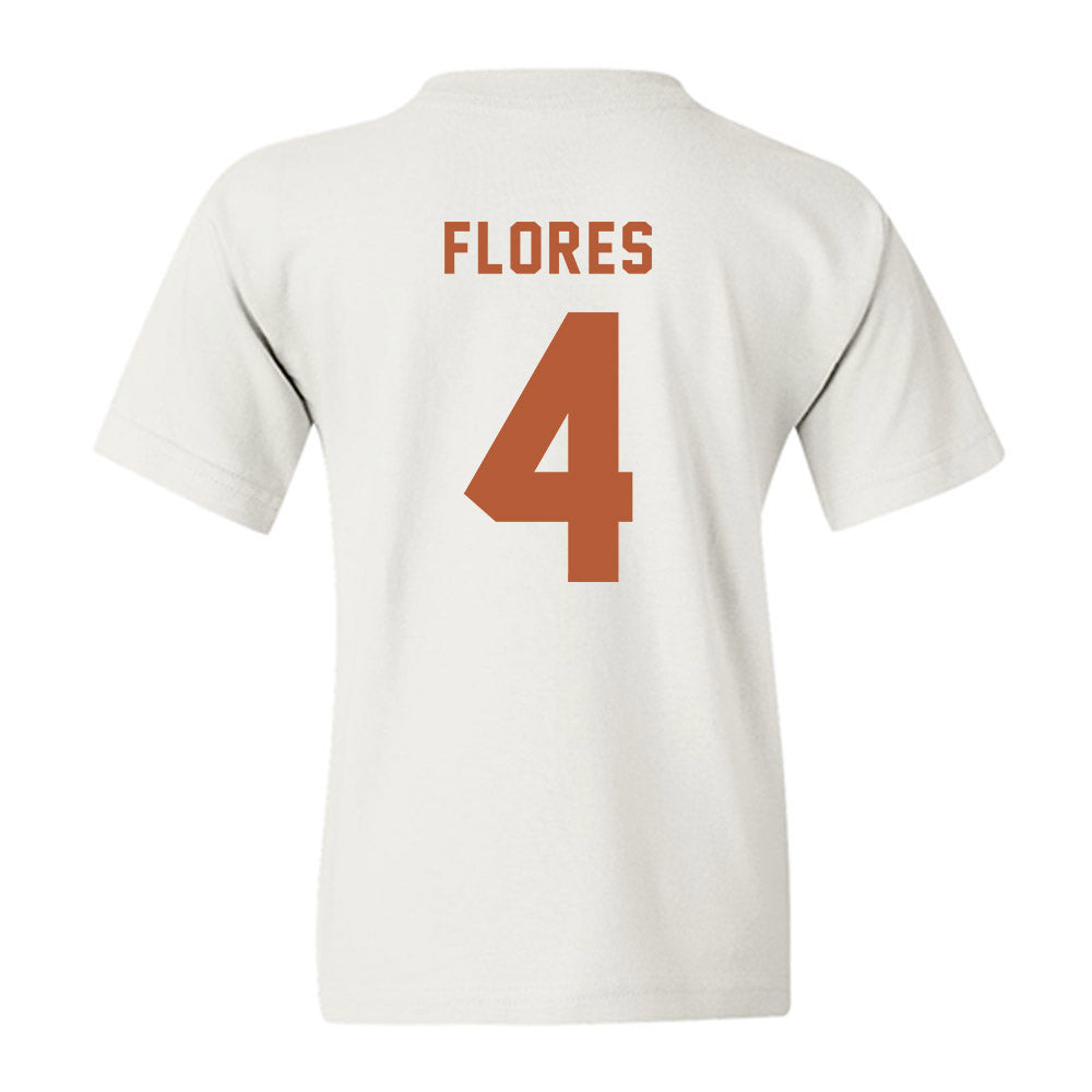 Texas - NCAA Baseball : Jason Flores - Classic Shersey Youth T-Shirt-1