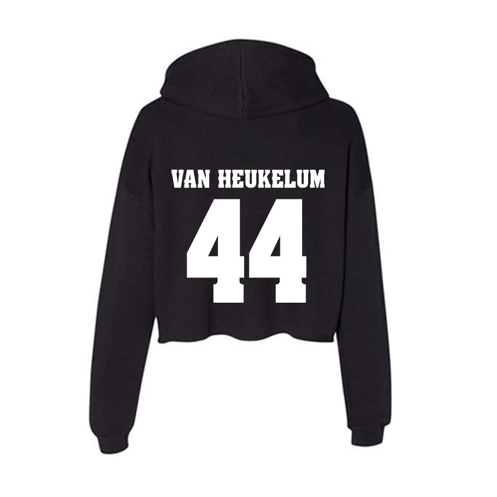 Wisconsin - NCAA Men's Soccer : Luke Van Heukelum - Classic Shersey Women's Crop Fleece Hooded Sweatshirt-1