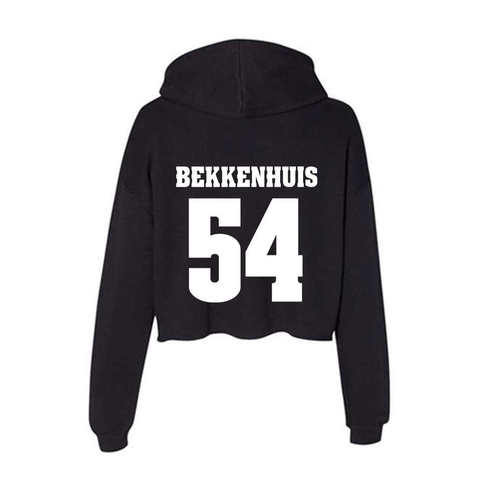 Wisconsin - NCAA Football : Brady Bekkenhuis - Classic Shersey Women's Crop Fleece Hoodie-1