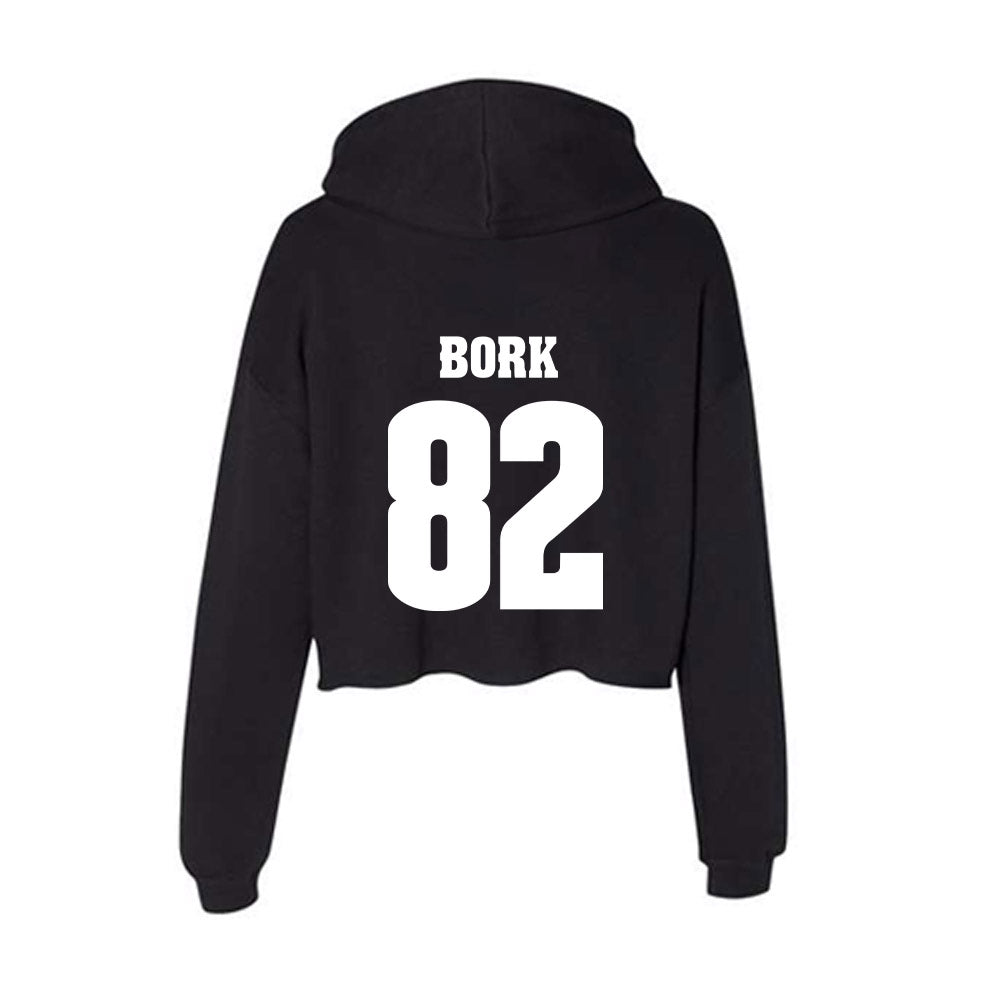 Wisconsin - NCAA Football : Emmett Bork - Classic Shersey Women's Crop Fleece Hoodie-1