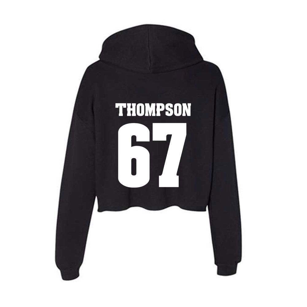 Wisconsin - NCAA Women's Volleyball : Halle Thompson - Classic Shersey Women's Crop Fleece Hoodie-1